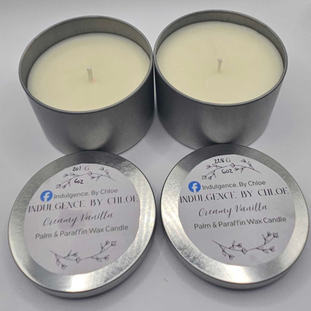 Creamy Vanilla Scented Candle | Handmade Palm & Paraffin Wax Blend | Single Wick Home Fragrance