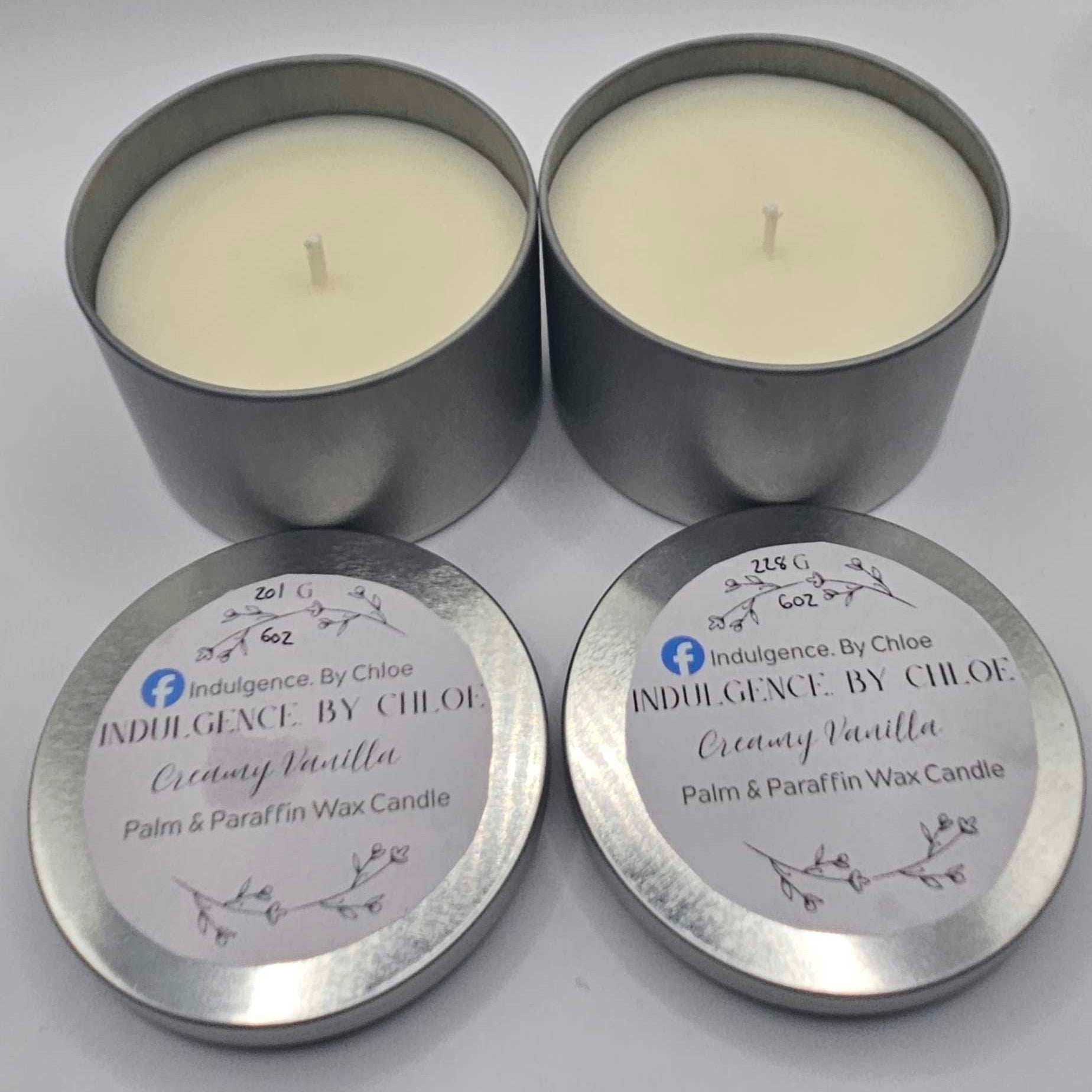 Creamy Vanilla Scented Candle | Handmade Palm & Paraffin Wax Blend | Single Wick Home Fragrance