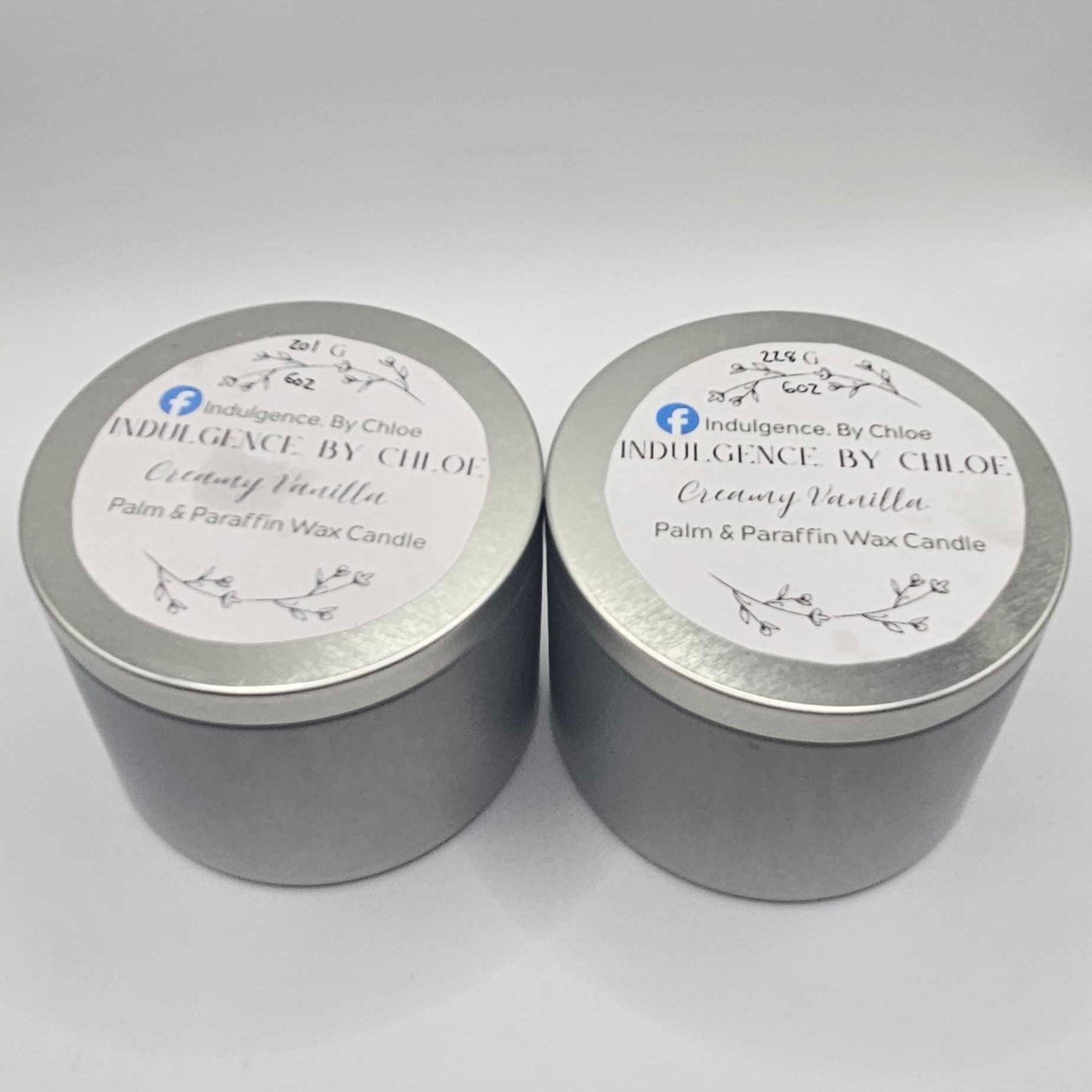 Creamy Vanilla Scented Candle | Handmade Palm & Paraffin Wax Blend | Single Wick Home Fragrance