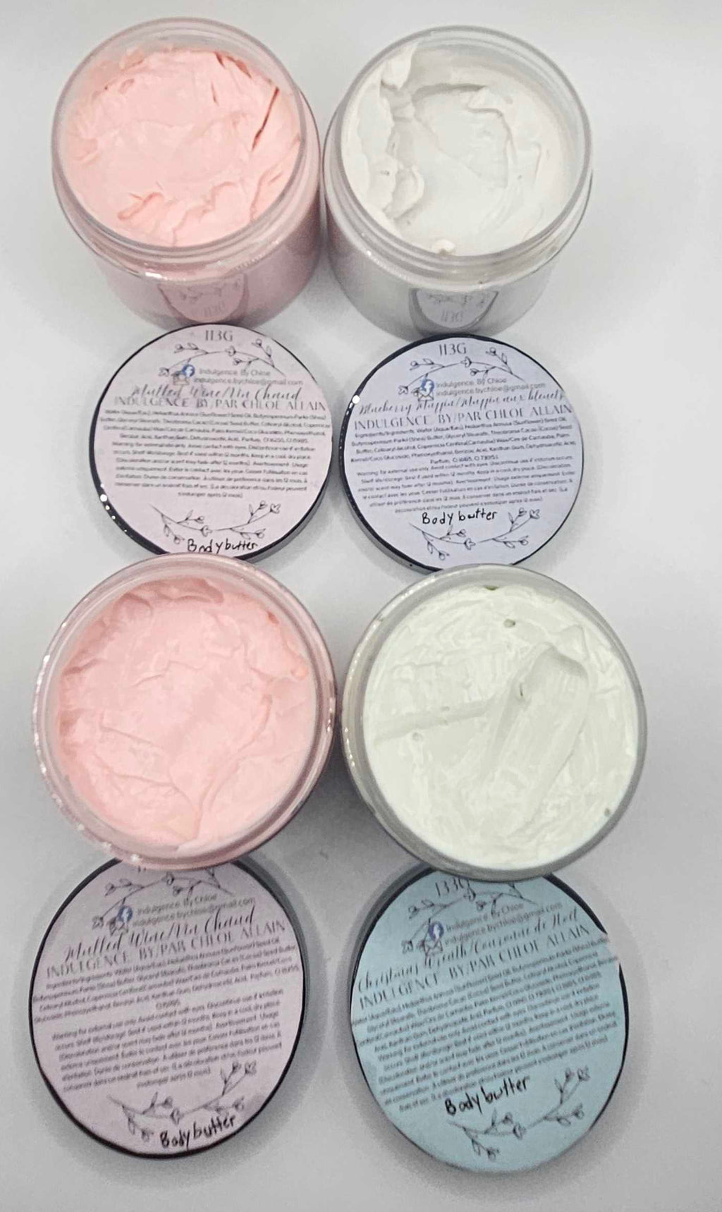 Scented Handmade Body Butter | Christmas Wreath, Mulled Wine & Blueberry Muffin | Moisturizing Skincare Gift