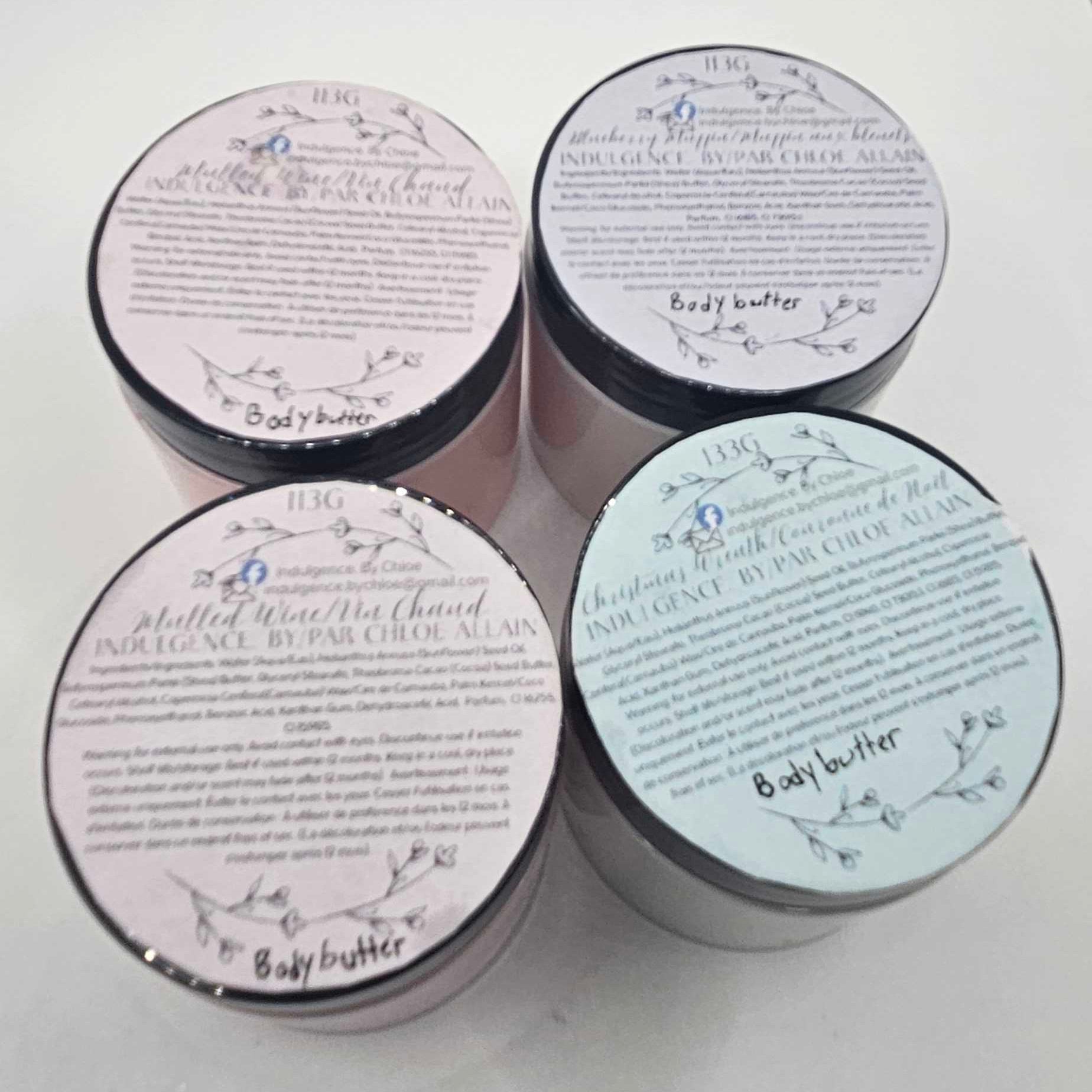 Scented Handmade Body Butter | Christmas Wreath, Mulled Wine & Blueberry Muffin | Moisturizing Skincare Gift