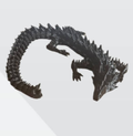 Articulated Black Dragon – Flexible 3D Printed Fantasy Dragon Figure