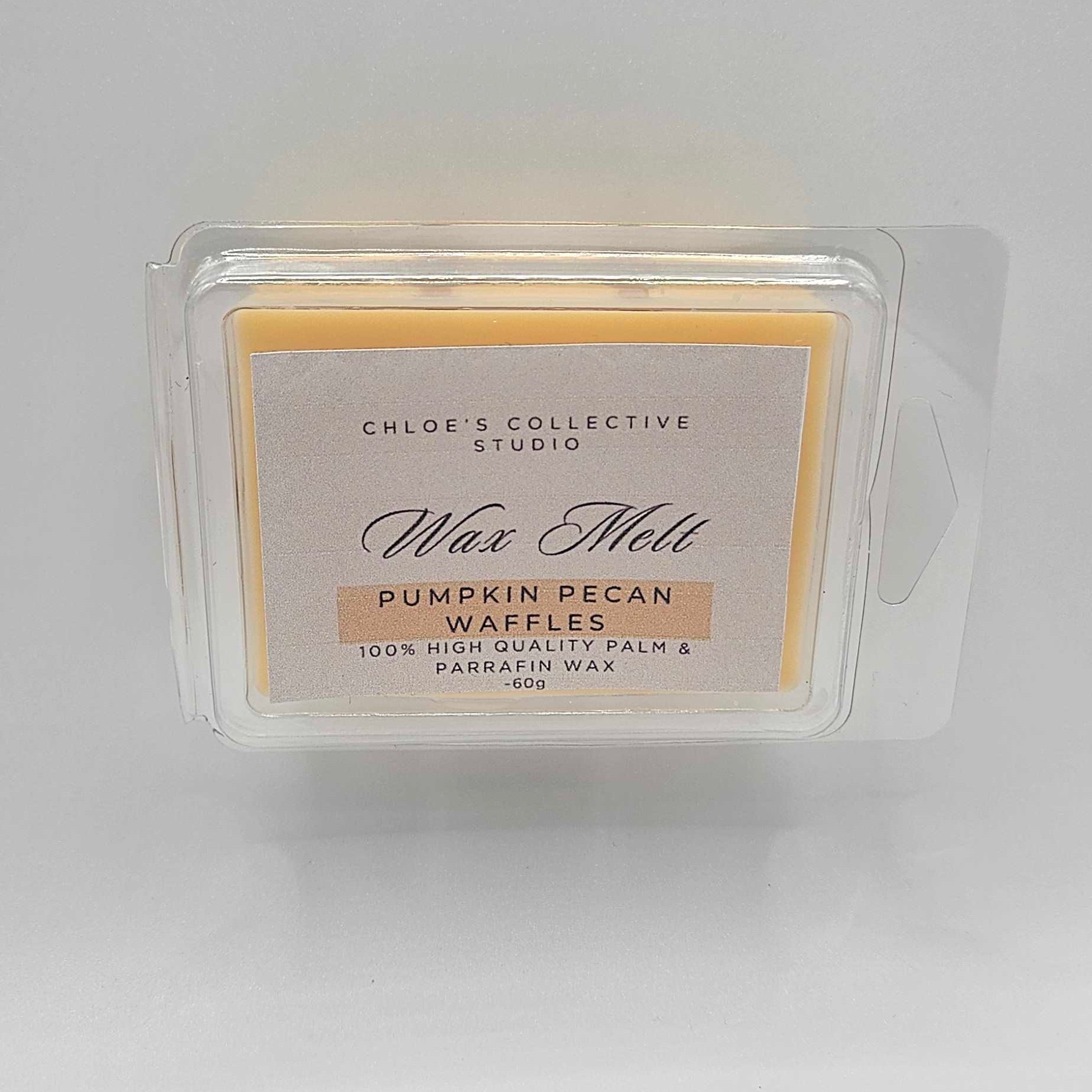 Pumpkin pecan waffle wax melts handmade strong scent