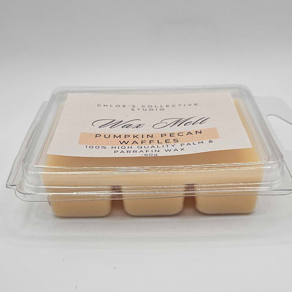 Pumpkin pecan waffle wax melts handmade strong scent