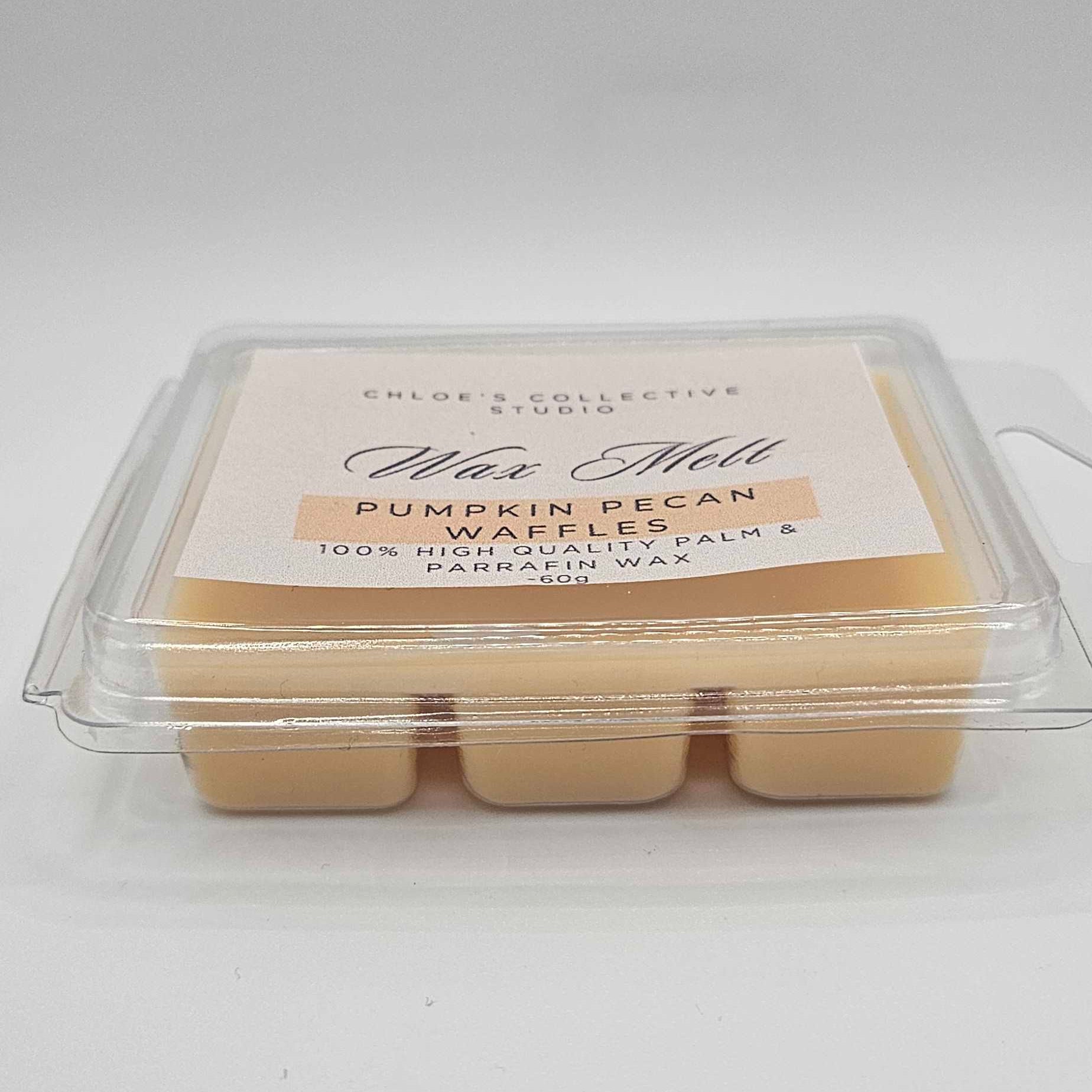 Pumpkin pecan waffle wax melts handmade strong scent